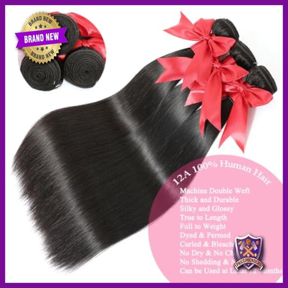 Brazilian Human Hair Extensions 12A Grade Straight 100% Virgin Hair